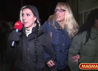 Black snake for two impressive white babes